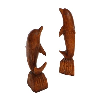Delfín Coral de Madera 15cms