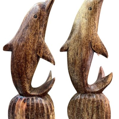 Delfín Coral de Madera 20cms