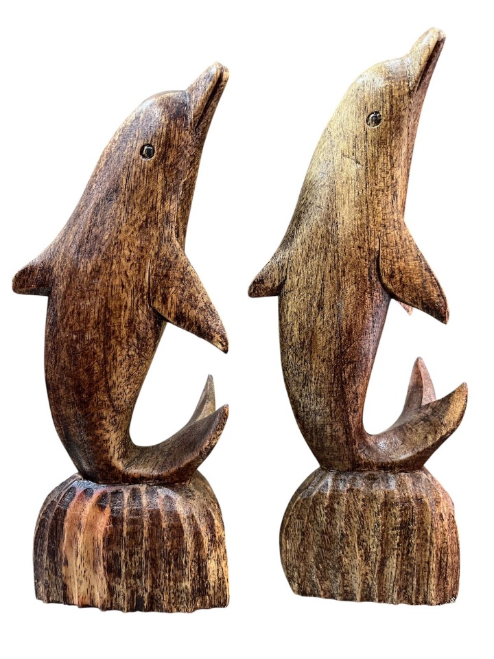 Delfín Coral de Madera 20cms