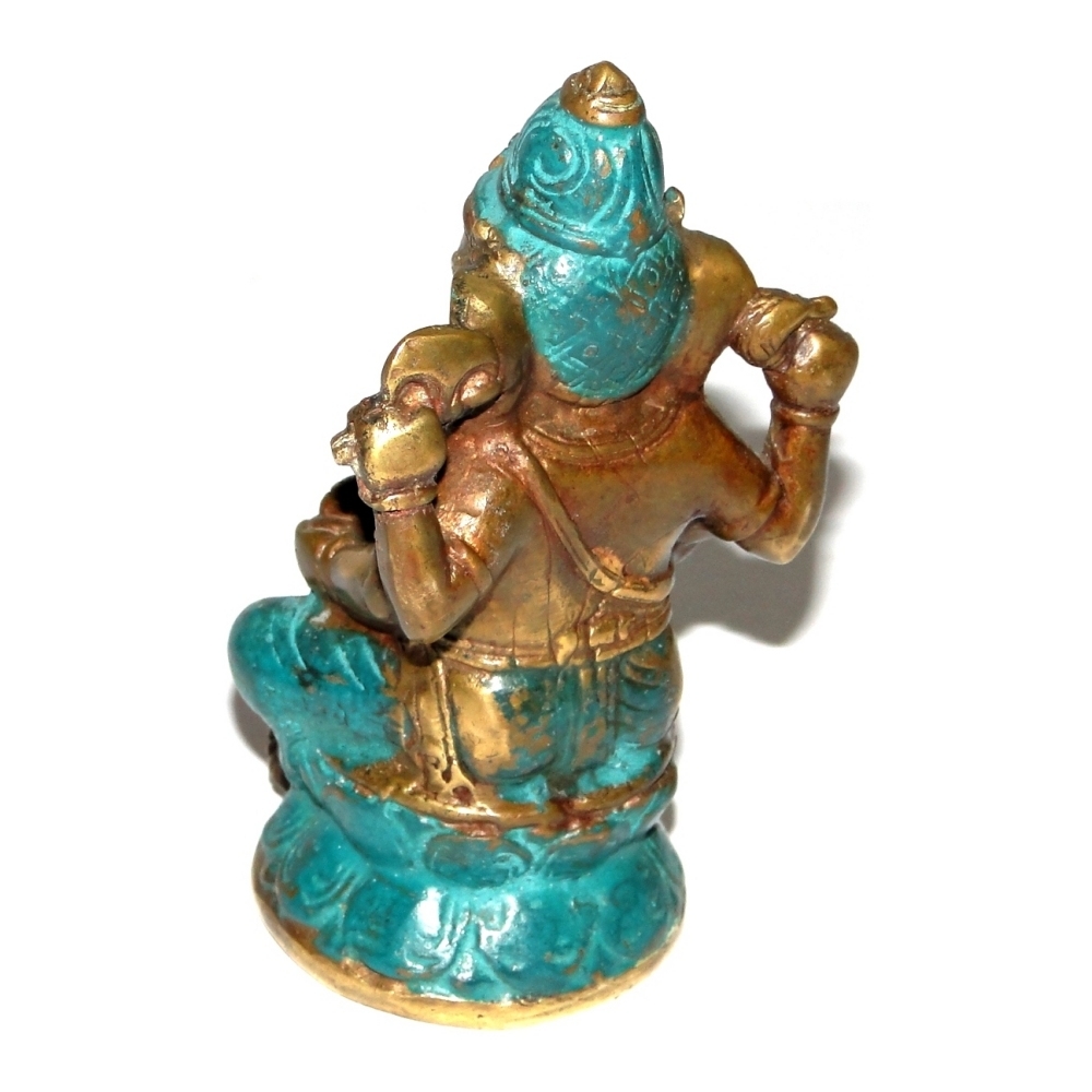 Ganesha Sentado en Bronce 10cms - Imagen 2