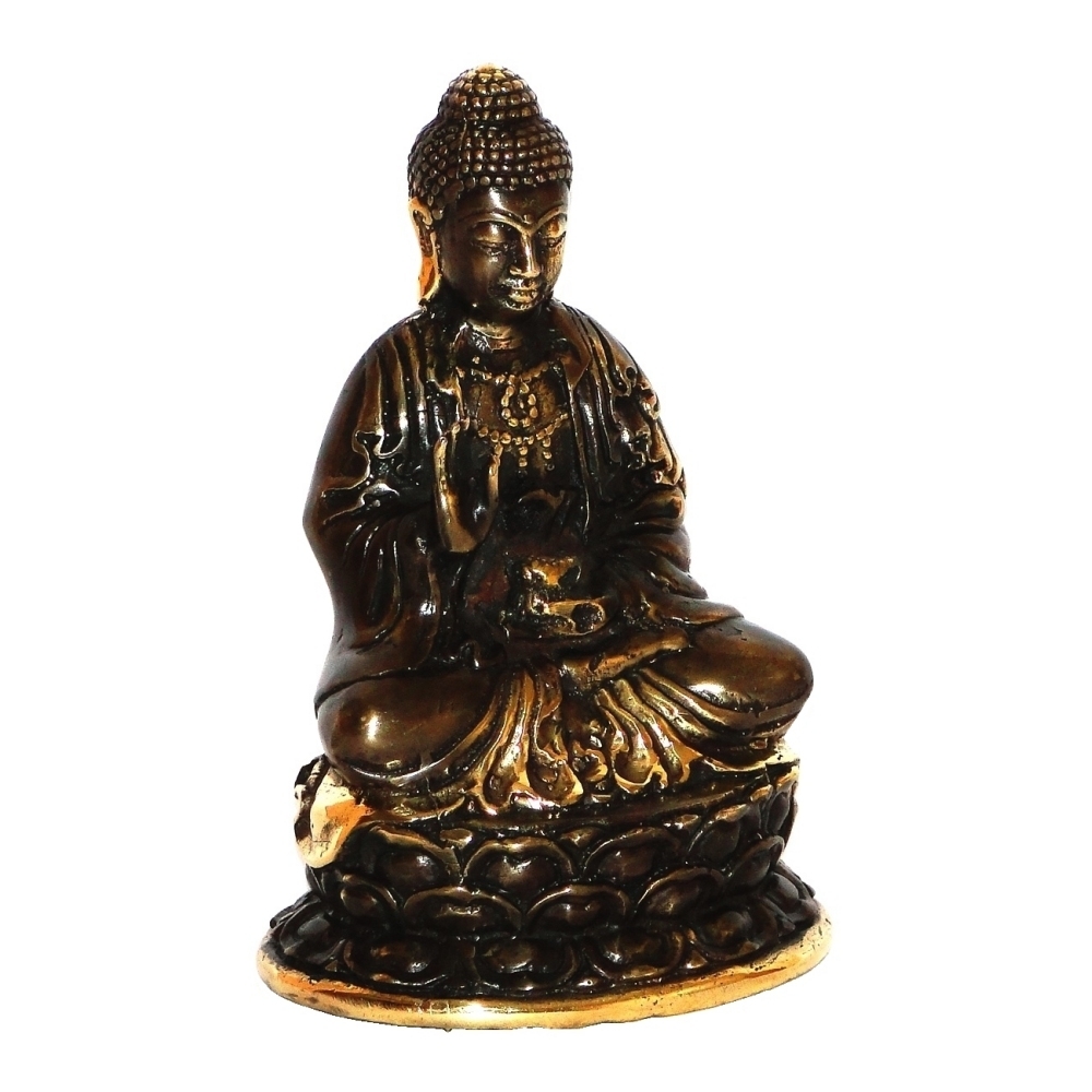 Budha Sentado de Bronce 15cms - Imagen 2