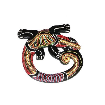 Panel de Lagarto Redondo Puntillismo
