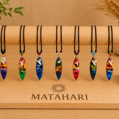 Collar Simple Hueso y Madera Rapa Nui(mínimo 40und