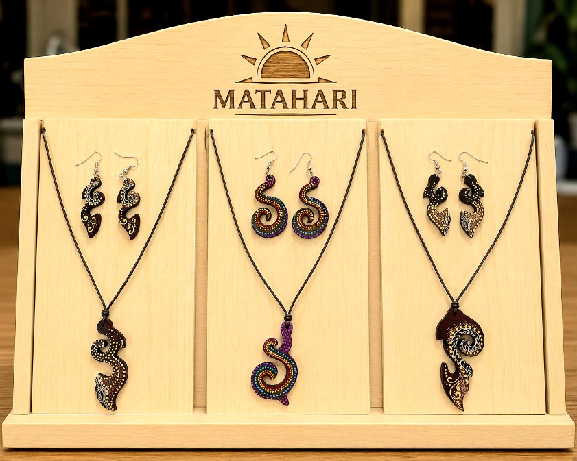 Set Collar/Aros en Madera - Imagen 2
