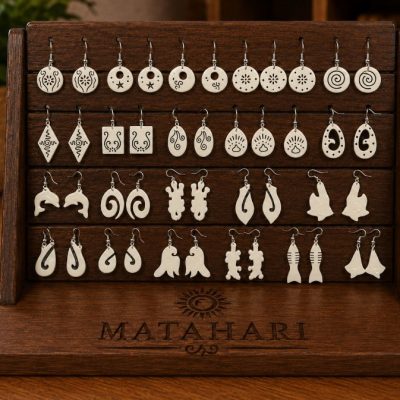 Aros de Hueso (Blanco y Marrón)