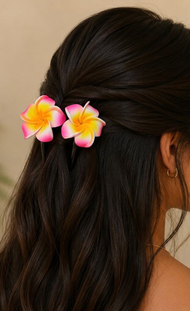 Pinzas con Flor Set de 2