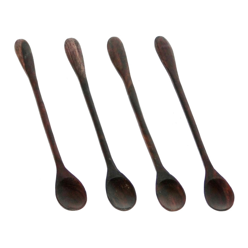 Cucharitas para Servicio de Coctel Largas de Madera - Imagen 2
