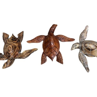 Tortuga Alas Abiertas de Madera 40cms