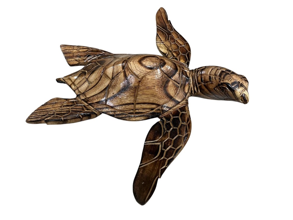 Tortuga Alas Abiertas de Madera 40cms - Imagen 2