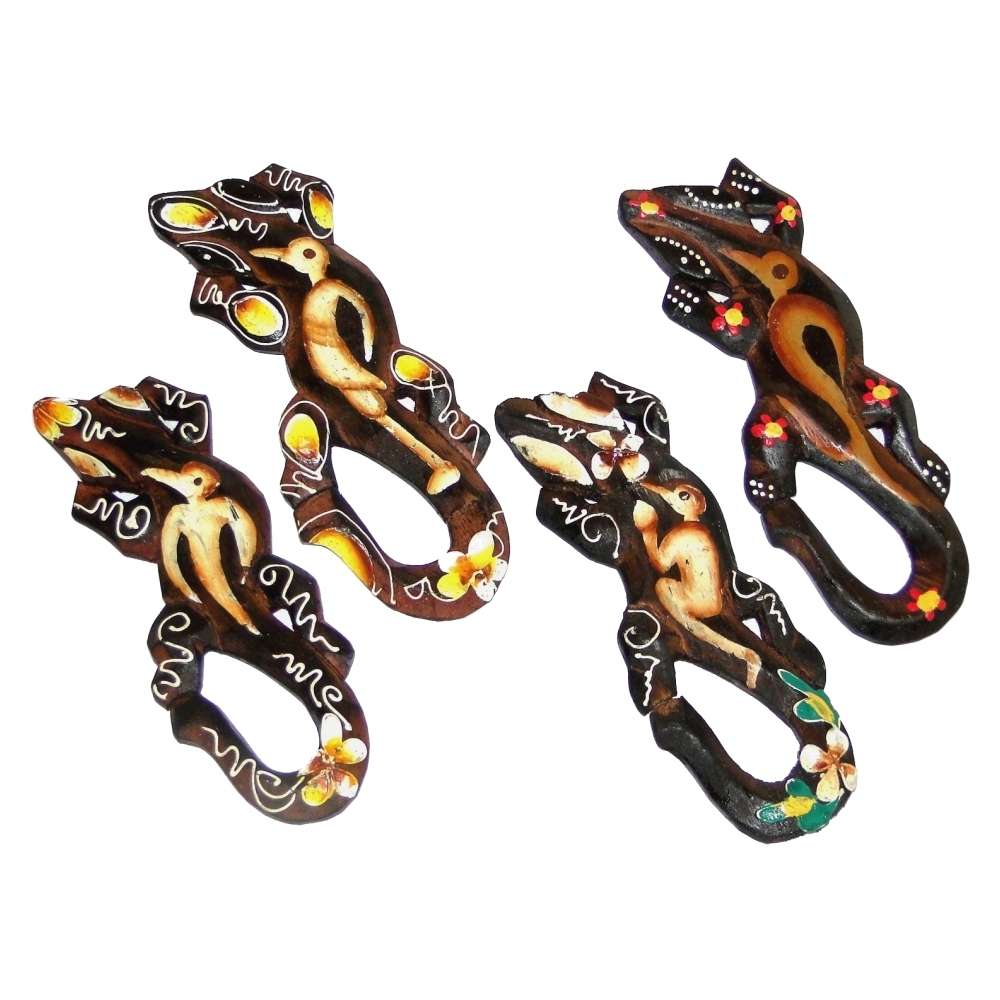 Magnético de Lagarto Rapa Nui y Puntillismo 15cm