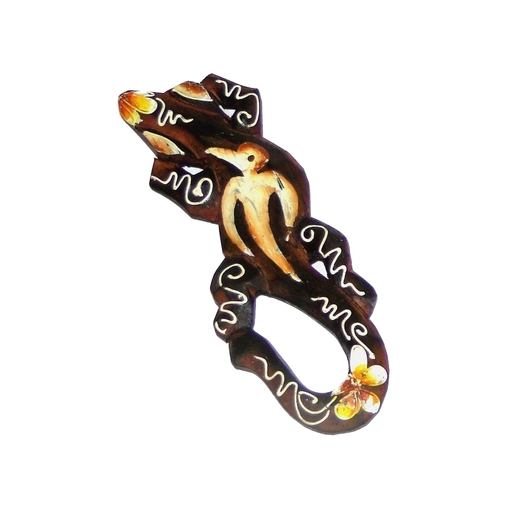 Magnético de Lagarto Rapa Nui y Puntillismo 15cm - Imagen 2