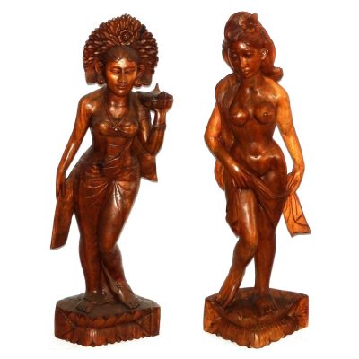 Escultura Mujer de Madera 100cms