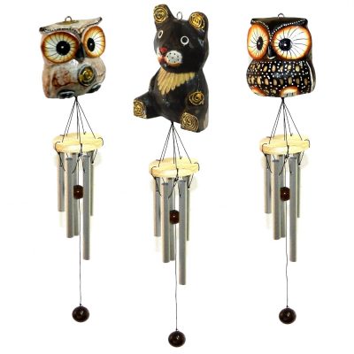 Colgante buho, gato,oso aluminio