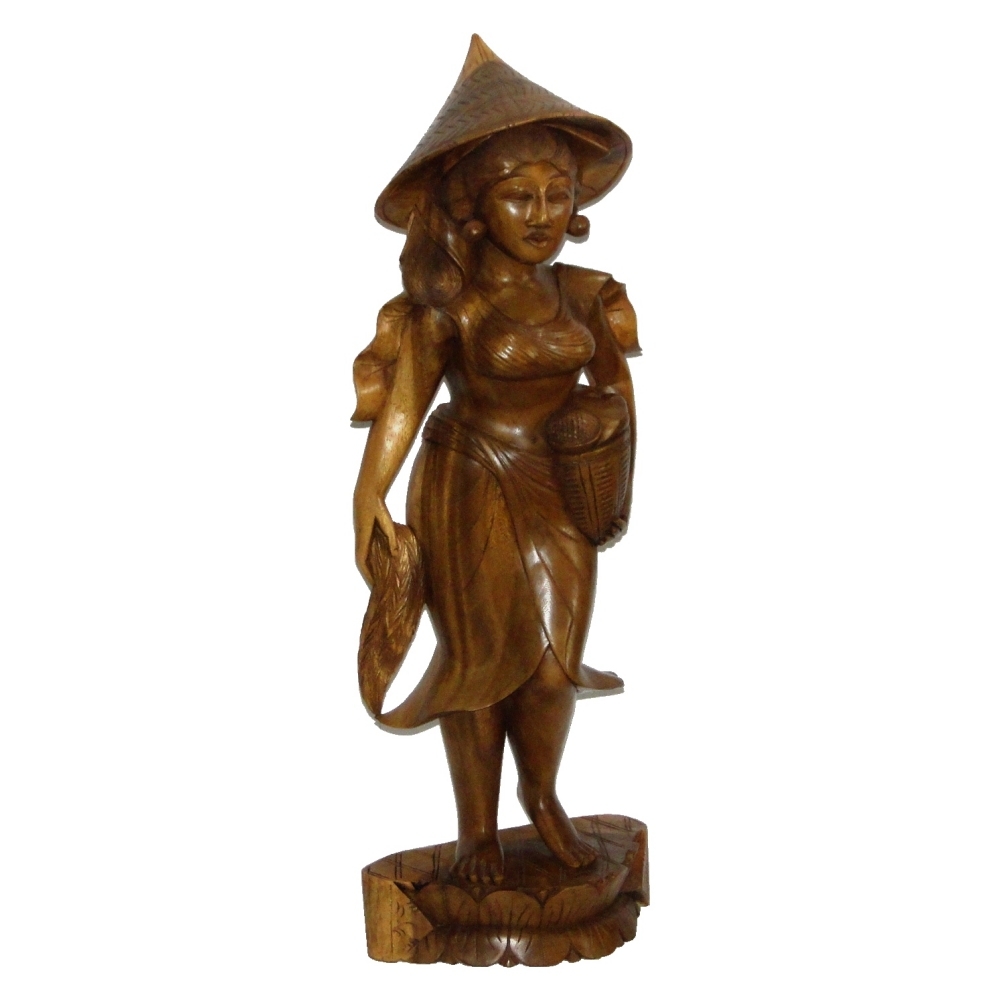 Escultura Mujer Mix de Madera 70cms - Imagen 2