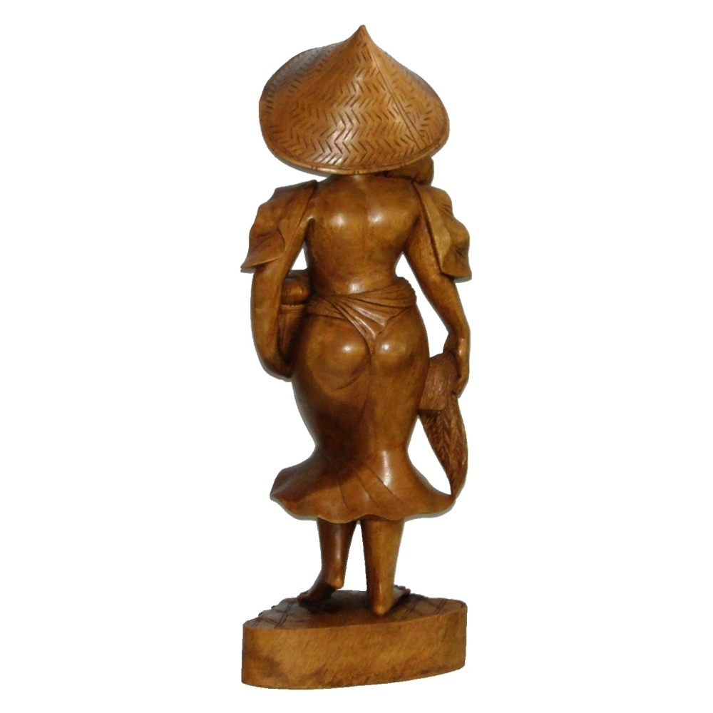 Escultura Mujer Mix de Madera 70cms - Imagen 3