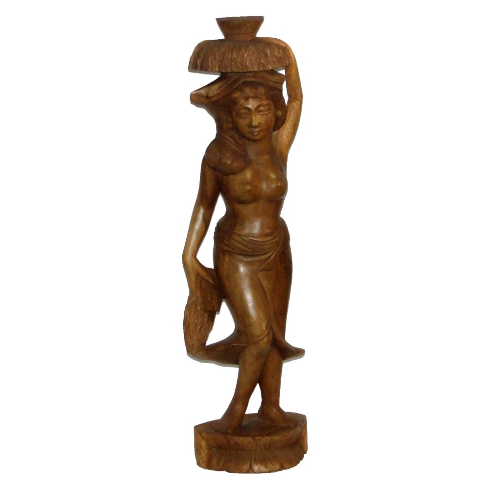 Escultura Mujer Mix de Madera 70cms - Imagen 4