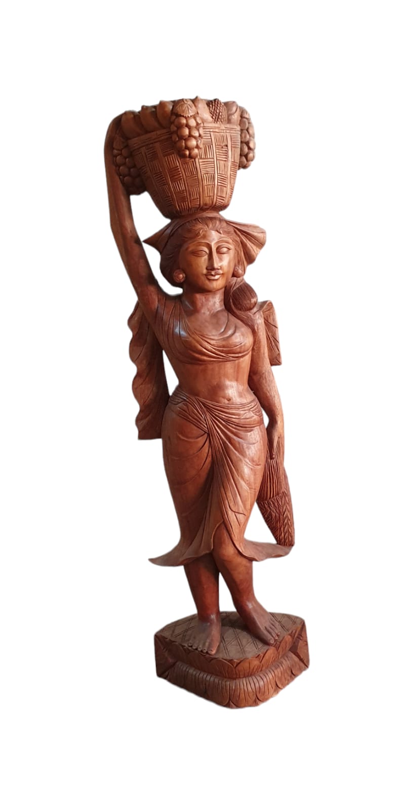 Escultura Mujer Mix de Madera 1.50mt - Imagen 2