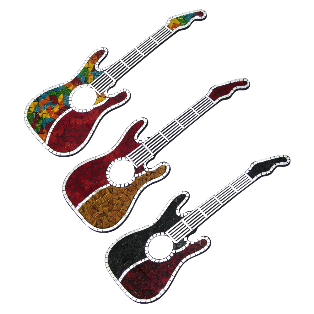 Guitarra mosaico eléctrica 80cm (solo retiro en el local) - Imagen 2