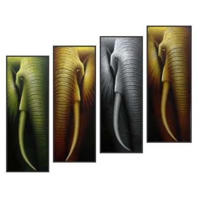 Cuadro de Elefante 45x120cms