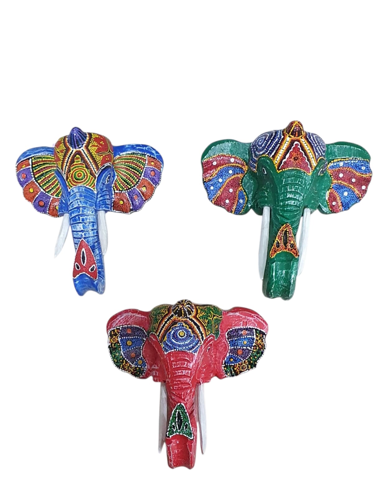 Cabeza elefante 25 cm (queda solo puntillismo) - Imagen 2