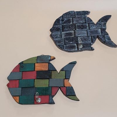 Perchero pescado rompecabeza 25cm