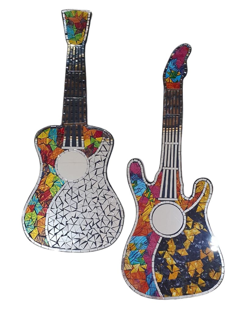 Guitarra mosaico eléctrica 80cm (solo retiro en el local)