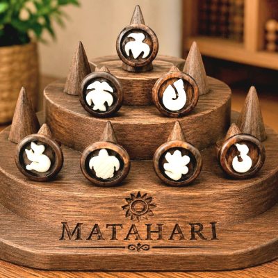 Anillo madera hueso rapa nui ( minimo 12und