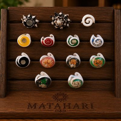 Anillo de conha con decoracion (minimo 12und