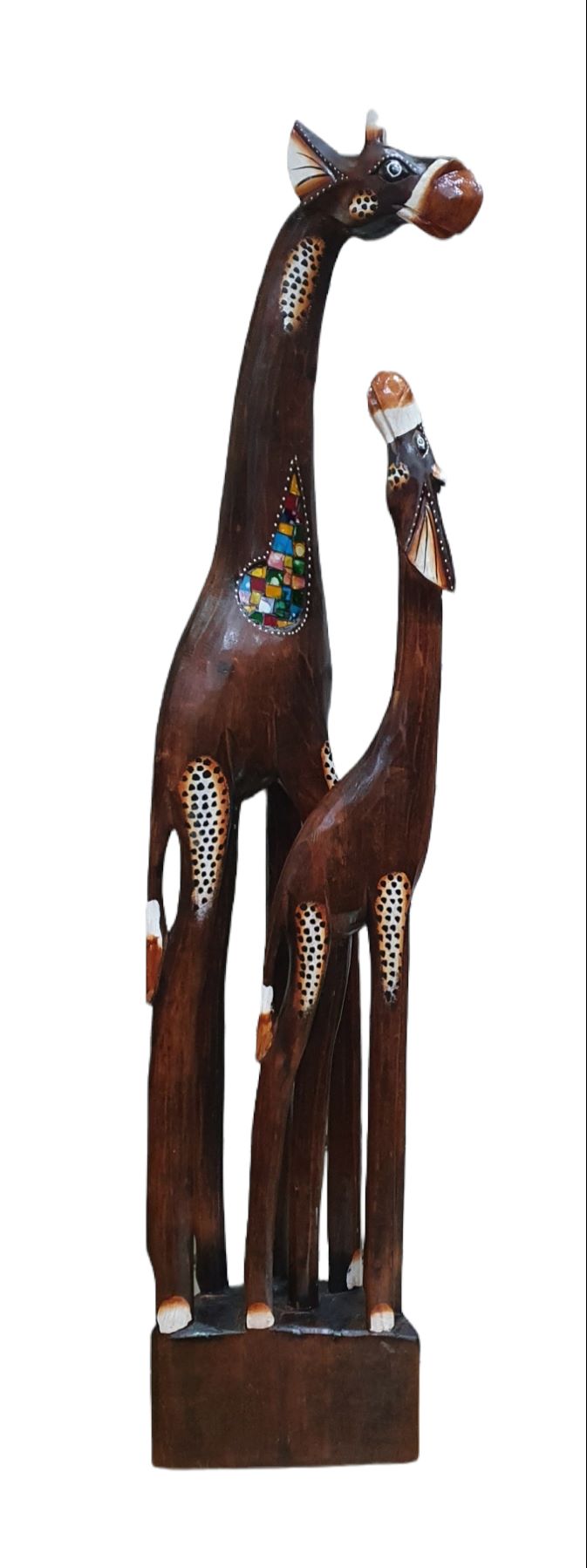 Jirafa ,zebra, elefante con hijo mosaico 1m