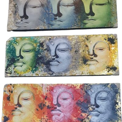 Cuadro buda 3 caras 45x120cm