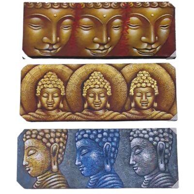 Cuadro budas 3 caras premium 45x120cm