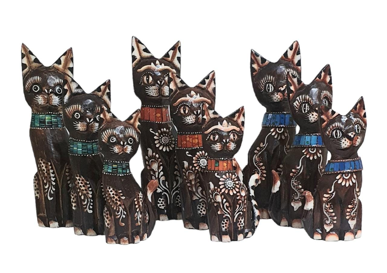 Gatos set de 3mosaica 30/25/20cm - Imagen 2