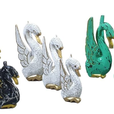 Cisne set 3  25/20/15cm. (solo color café  )
