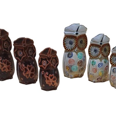 Buho set 3 con gorro 20-17-15cm