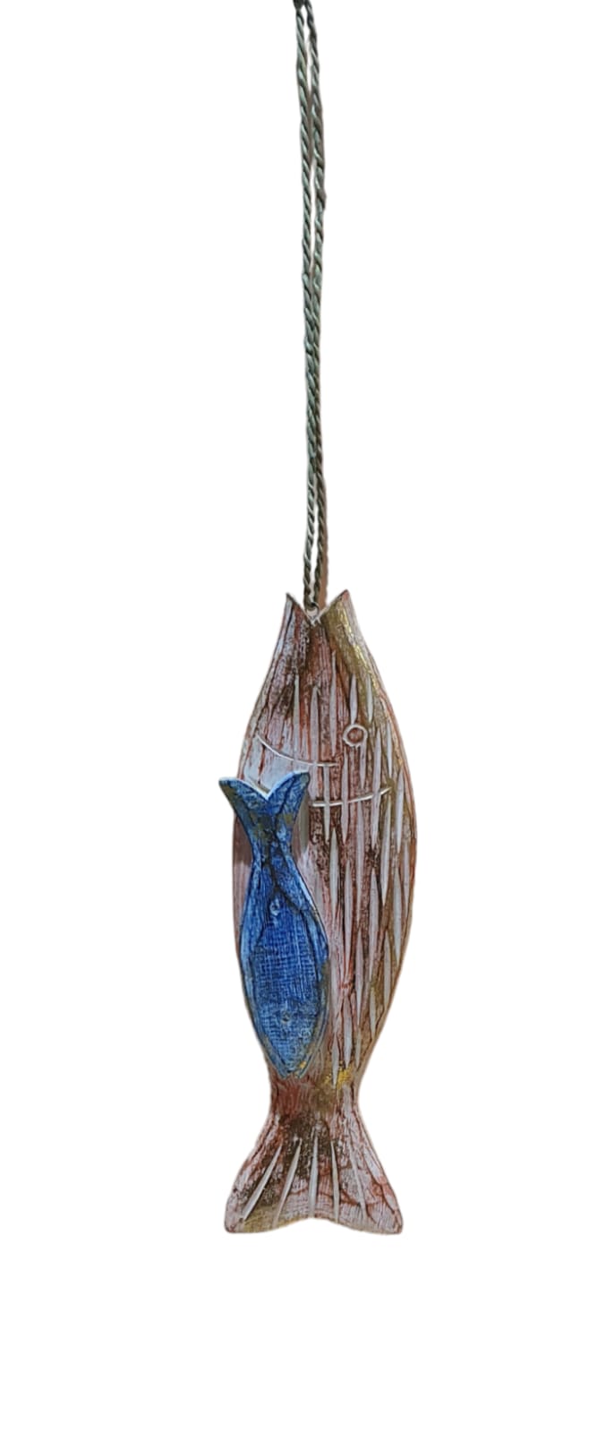 Pescado con hijo colgante 30 cm