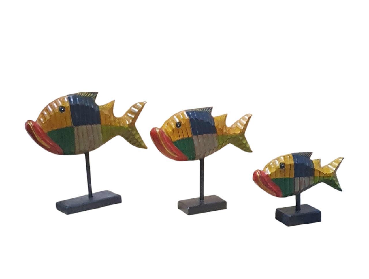 Pescado set 3 30-25-20c m pedestal