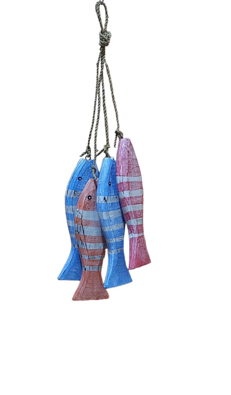 Colgante 4 pescados 20cm