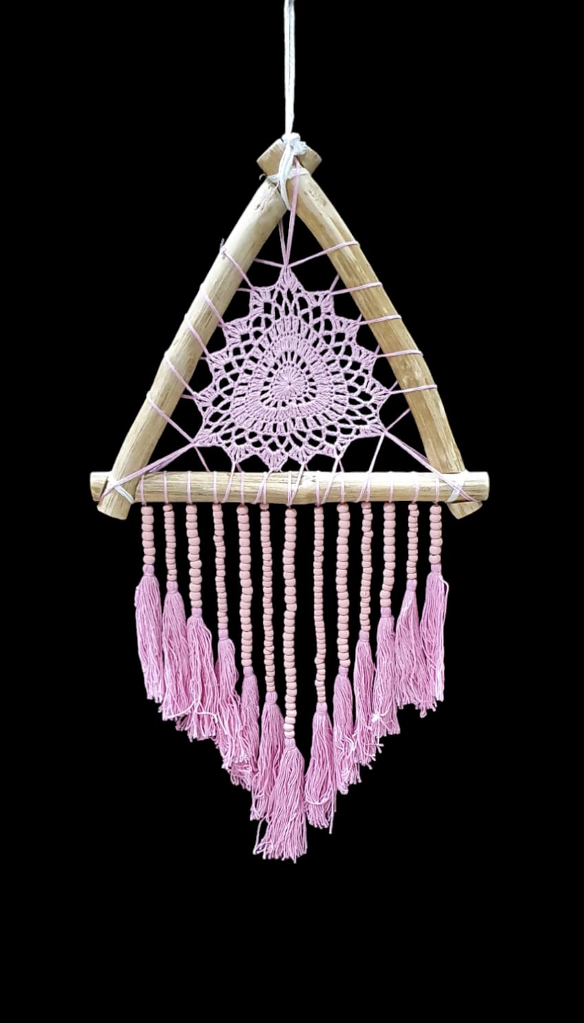 Atrapa sueño triangulo 30cm tejido