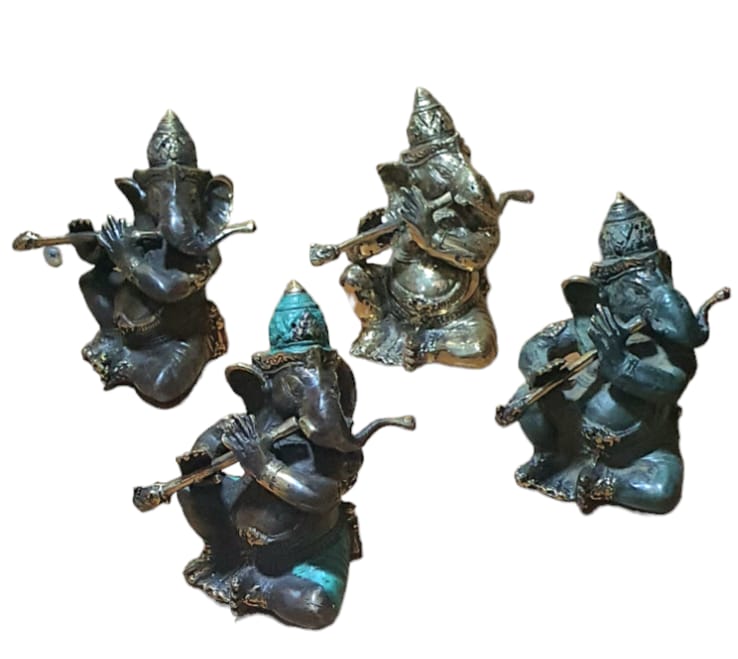 Ganesha flauta 10cm