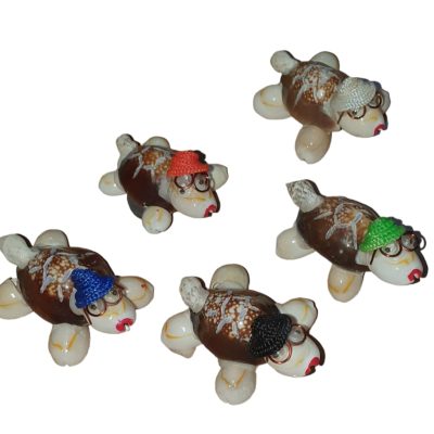 Magnetico tortuga chica  con sombrero (minimo 10und )