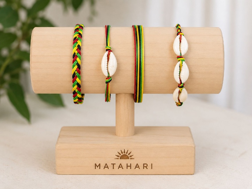 Pulsera set 4 rasta concha puri3 - Imagen 2