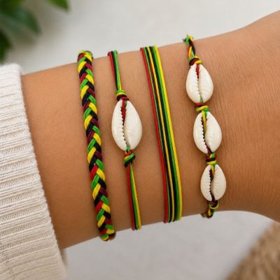Pulsera set 4 rasta concha puri3