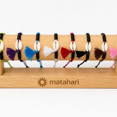 Pulsera 1 concha puri pompom set 8