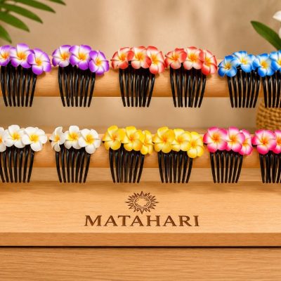 Peineta flor set 10und