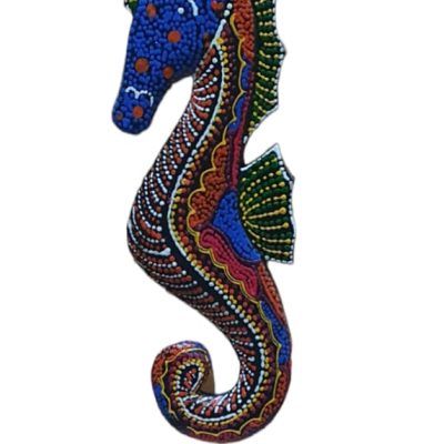 Panel caballo del mar  puntillismo 29cm