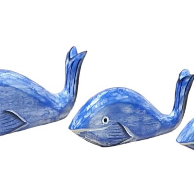 Ballena azul set 3 30-25-20cm (solo color gris )