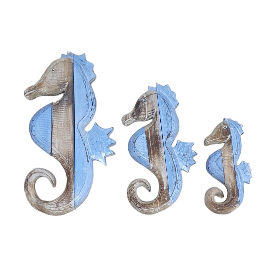 Panel caballo de mar set 3 45-35-25cm