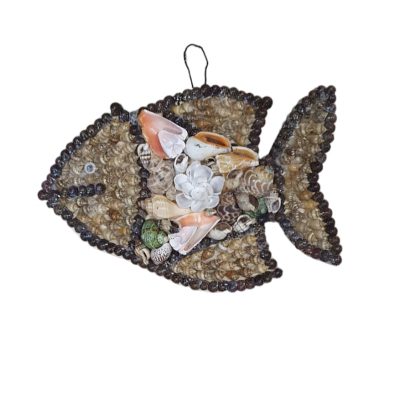 Pescado de concha para la pared 22 cm