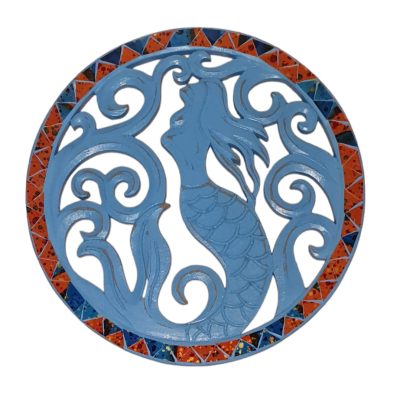 Sirena panel redondo 30 cm mosaico