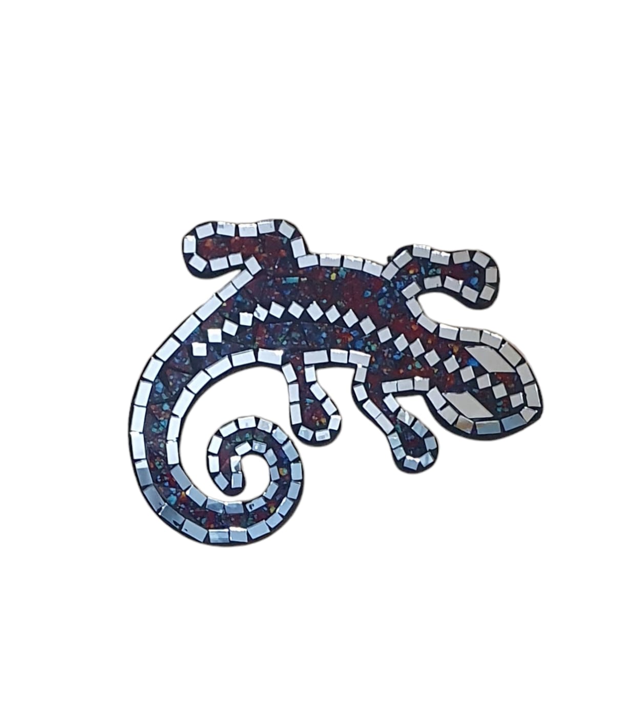 Lagarto circular 20 cm mosaico